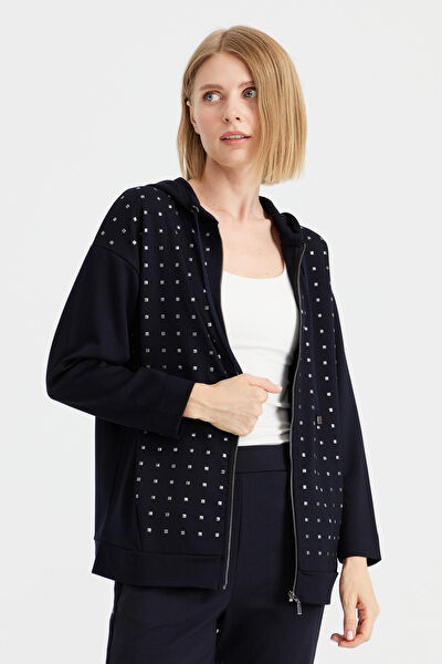 Desen Triko Kadın Sweatshirt