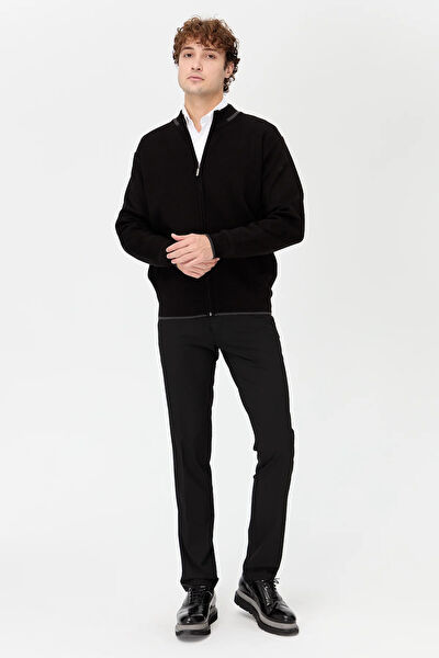 Desen Triko Erkek Mont, Kaban