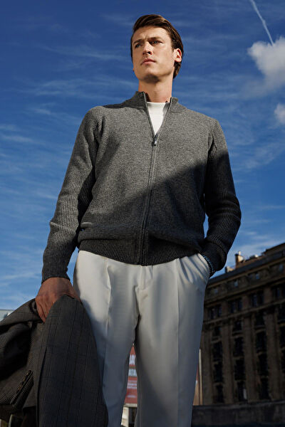 Desen Triko Erkek Mont, Kaban