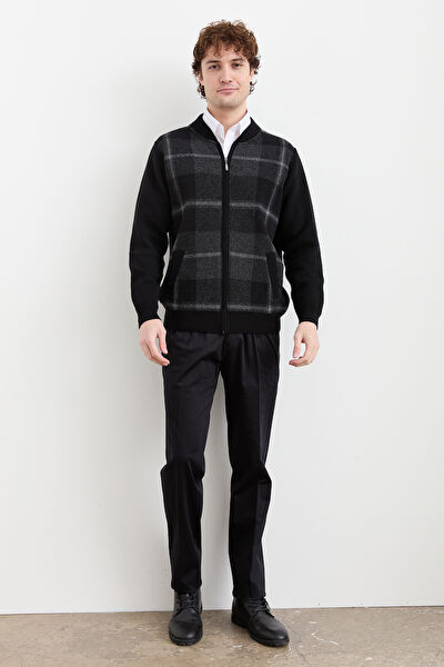 Desen Triko Erkek Mont, Kaban