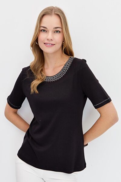 Desen Triko Kadın Tişört