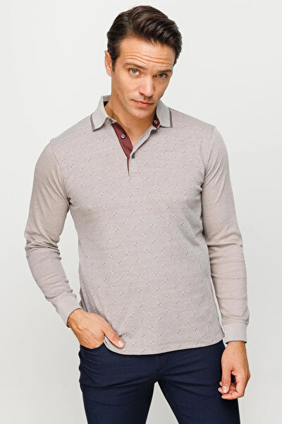 Desen Triko Erkek Sweatshirt