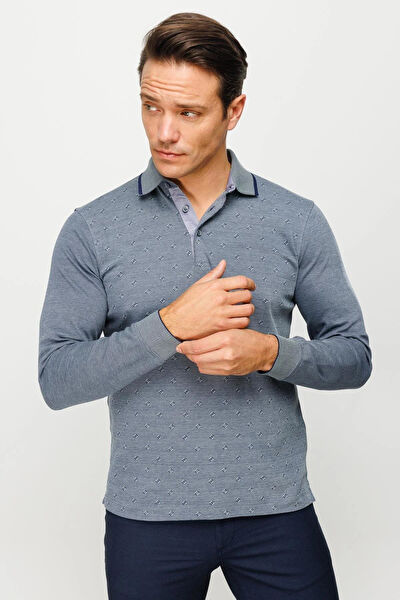 Desen Triko Erkek Sweatshirt