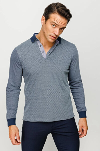 Desen Triko Erkek Sweatshirt