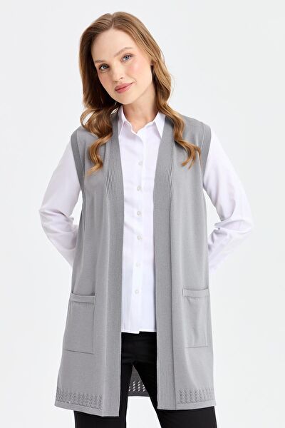 Desen Triko Kadın Yelek