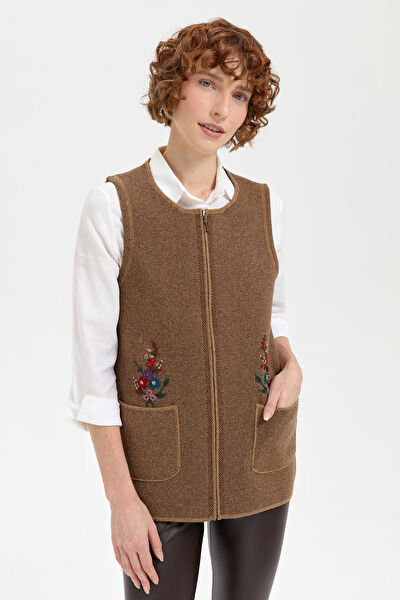 Desen Triko Kadın Yelek