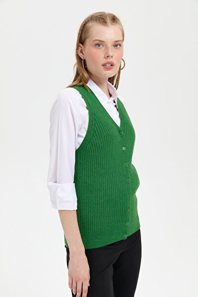 Desen Triko Kadın Yelek