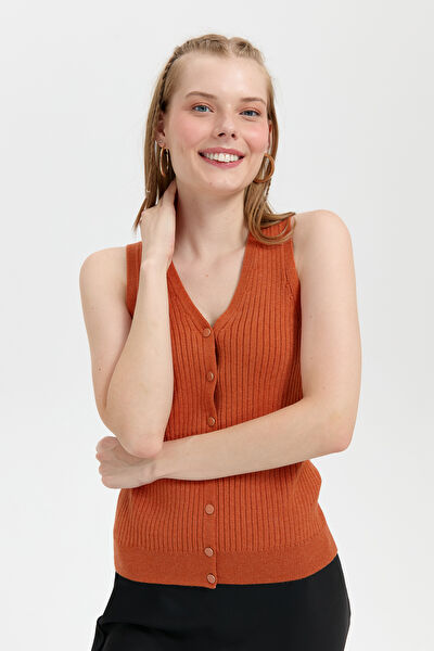 Desen Triko Kadın Yelek