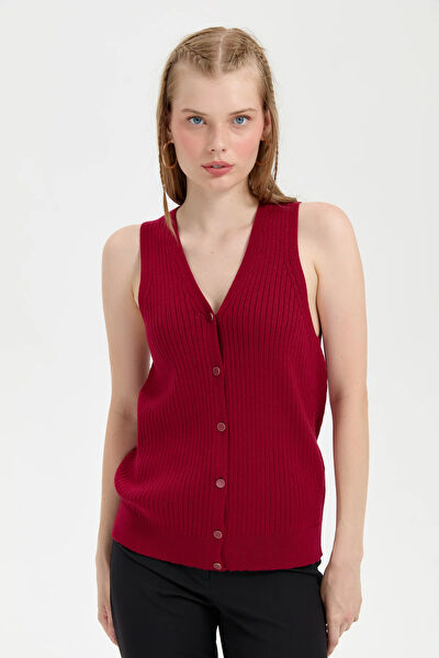 Desen Triko Kadın Yelek