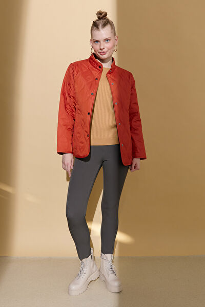 Desen Triko Kadın Kaban