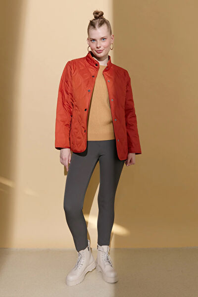 Desen Triko Kadın Kaban