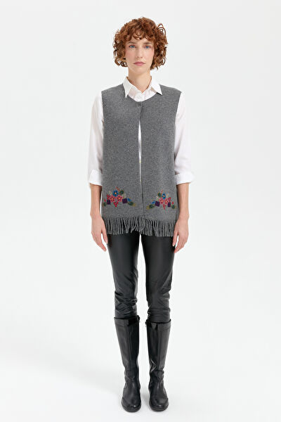 Desen Triko Kadın Yelek