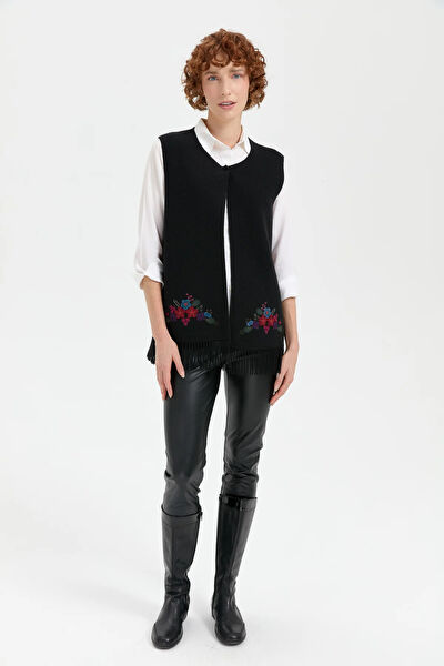 Desen Triko Kadın Yelek