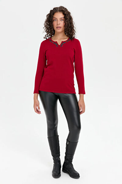 Desen Triko Kadın Bluz