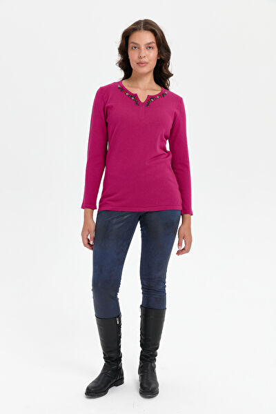 Desen Triko Kadın Bluz