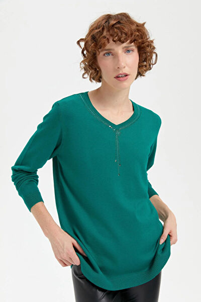 Desen Triko Kadın Bluz