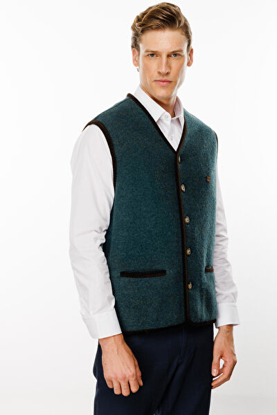 Desen Triko Erkek Yelek