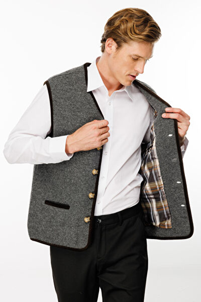 Desen Triko Erkek Yelek