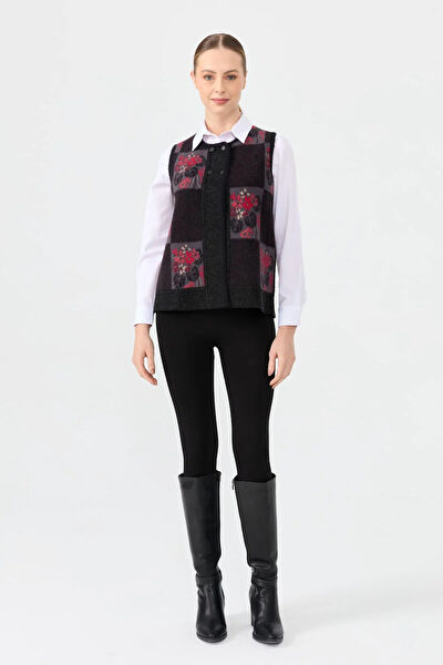 Desen Triko Kadın Yelek