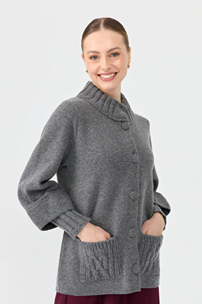 Desen Triko Kadın Ceket