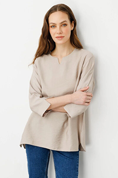 Desen Triko Kadın Gömlek