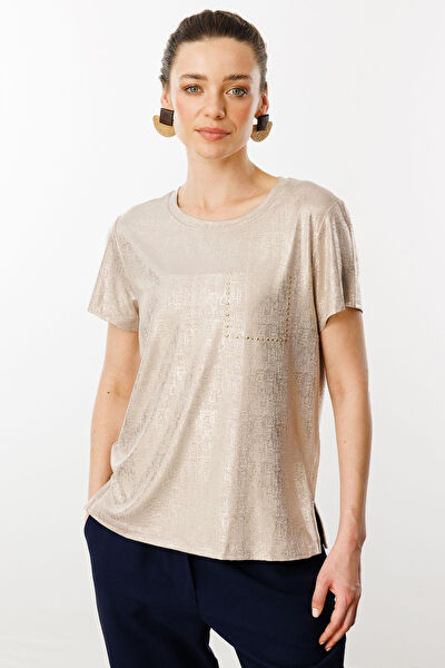 Desen Triko Kadın Tişört