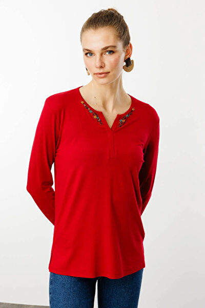 Desen Triko Kadın Bluz