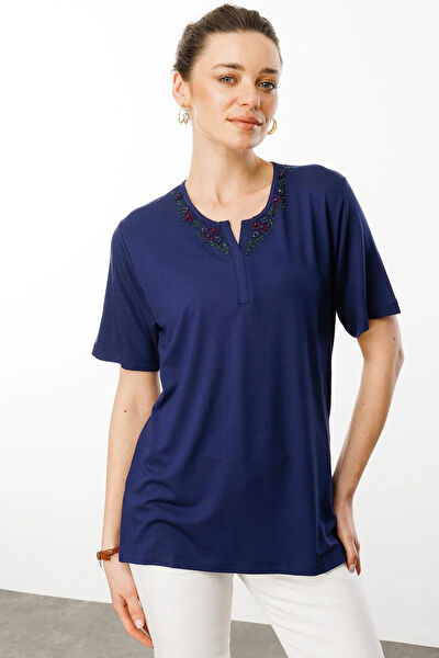 Desen Triko Kadın Tişört