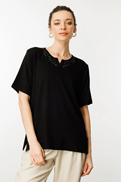 Desen Triko Kadın Tişört