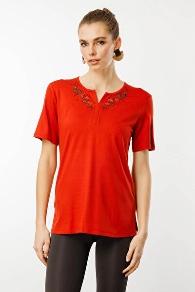 Desen Triko Kadın Tişört