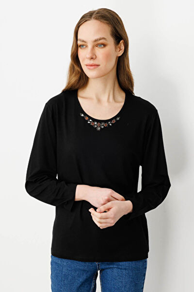 Desen Triko Kadın Bluz