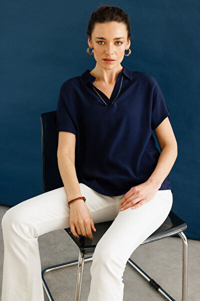 Desen Triko Kadın Bluz