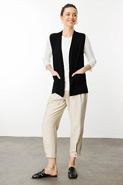 Desen Triko Kadın Yelek