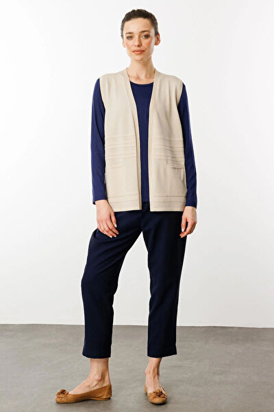 Desen Triko Kadın Yelek