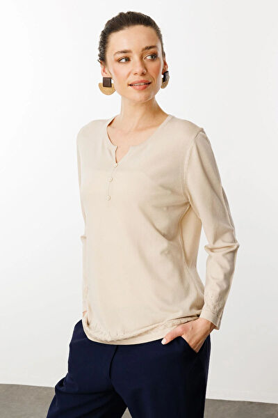 Desen Triko Kadın Bluz