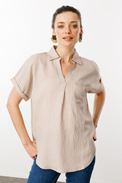 Desen Triko Kadın Gömlek