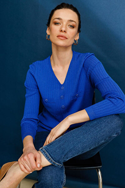 Desen Triko Kadın Bluz