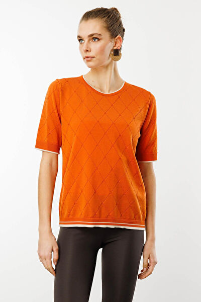 Desen Triko Kadın Tişört