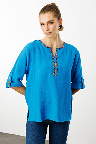 Desen Triko Kadın Gömlek