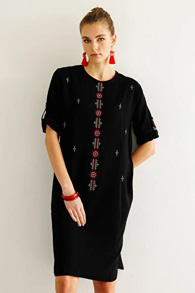 Desen Triko Yazlık Elbise