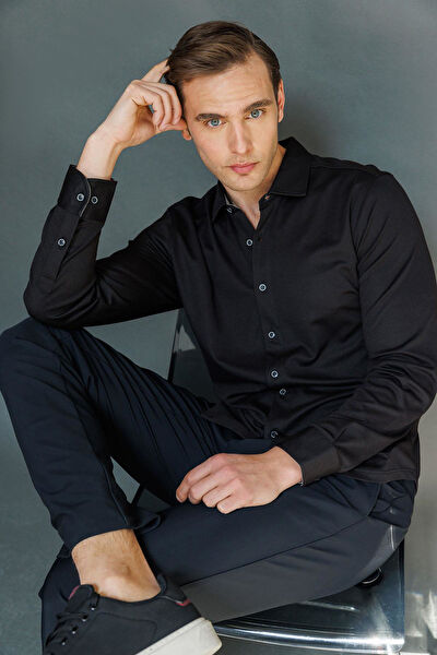 Desen Triko Erkek Gömlek