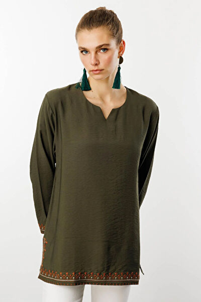 Desen Triko Kadın Bluz