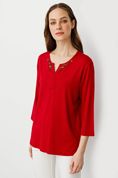 Desen Triko Kadın Bluz