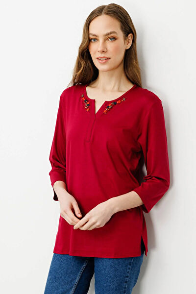 Desen Triko Kadın Bluz