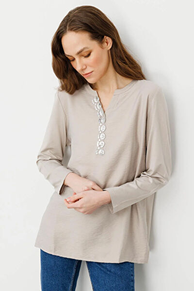 Desen Triko Kadın Bluz