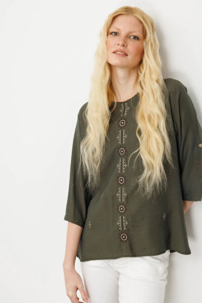 Desen Triko Kadın Bluz