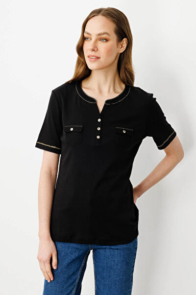 Desen Triko Kadın Tişört