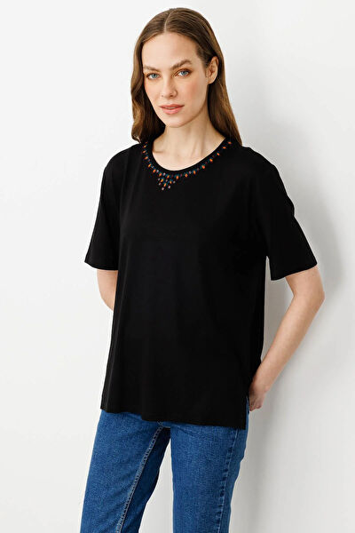 Desen Triko Kadın Tişört