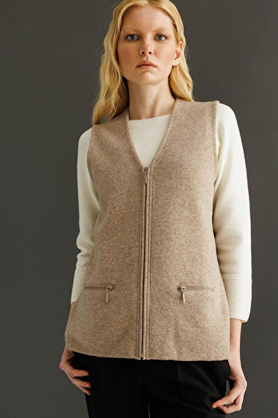 Desen Triko Kadın Yelek