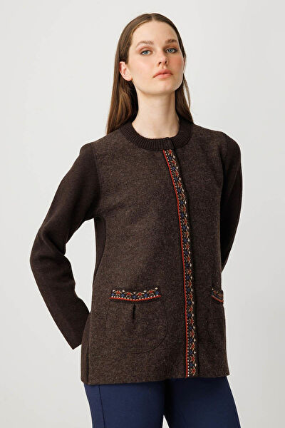 Desen Triko Kadın Ceket